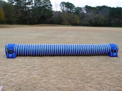 20' Heavy Duty Dog Agility Tunnel with 2 Sets of Tiedown System, Competition & Training, Multiple Colors, 2 Lengths (Blue)