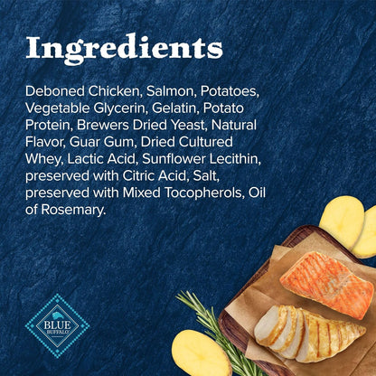 Blue Buffalo Wilderness Grain Free Soft-Moist Chicken & Salmon Cat Treats, 2-oz. Bag