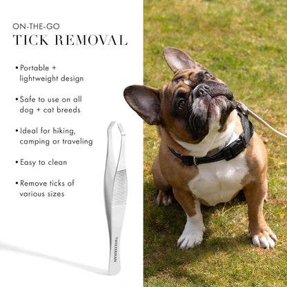 Tweezerman Pet Tick Removal Tweezer, Tick Removal Tool for Dogs and Cats