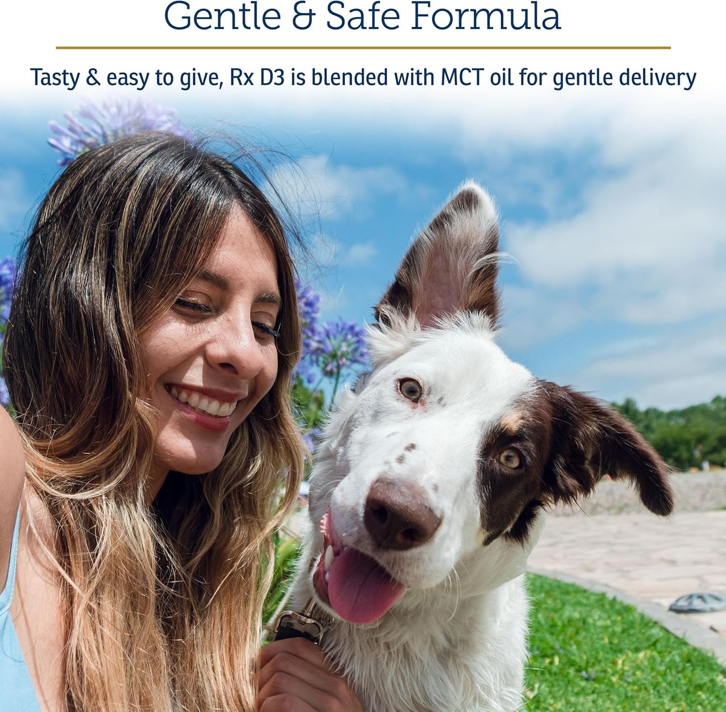 Rx Vitamins Rx D3 - Cat & Dog Vitamins Liquid D3 Drops in MCT Oil - Vitamin D for Dogs & Cats to Manage Deficiency - Aids in Dog Immune Support and Calcium Absorption - Pet Vitamin D3-2oz