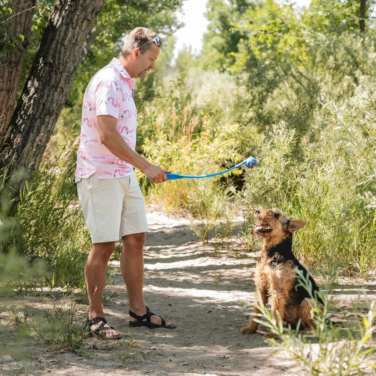 Chuckit Sport 25M Dog Ball Launcher, 25" Length, Includes Medium Ball (2.5") For Dogs 20-60 Pounds