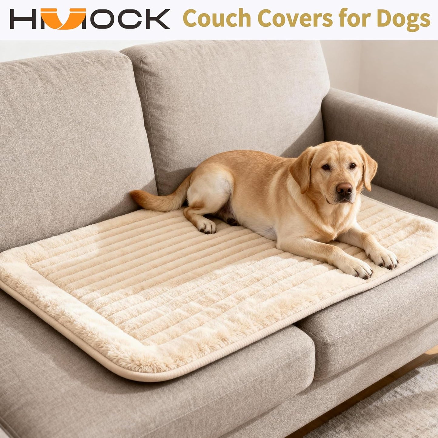 Backseat Dog Bed for Car Back Seat, Dog Mat for Car Backseat Pet Bed Mat, Non-Slip Travel Pet Mat, Fit for Backseat Extenders and Trucks Suvs (Beige, 27.5x55 Inch)