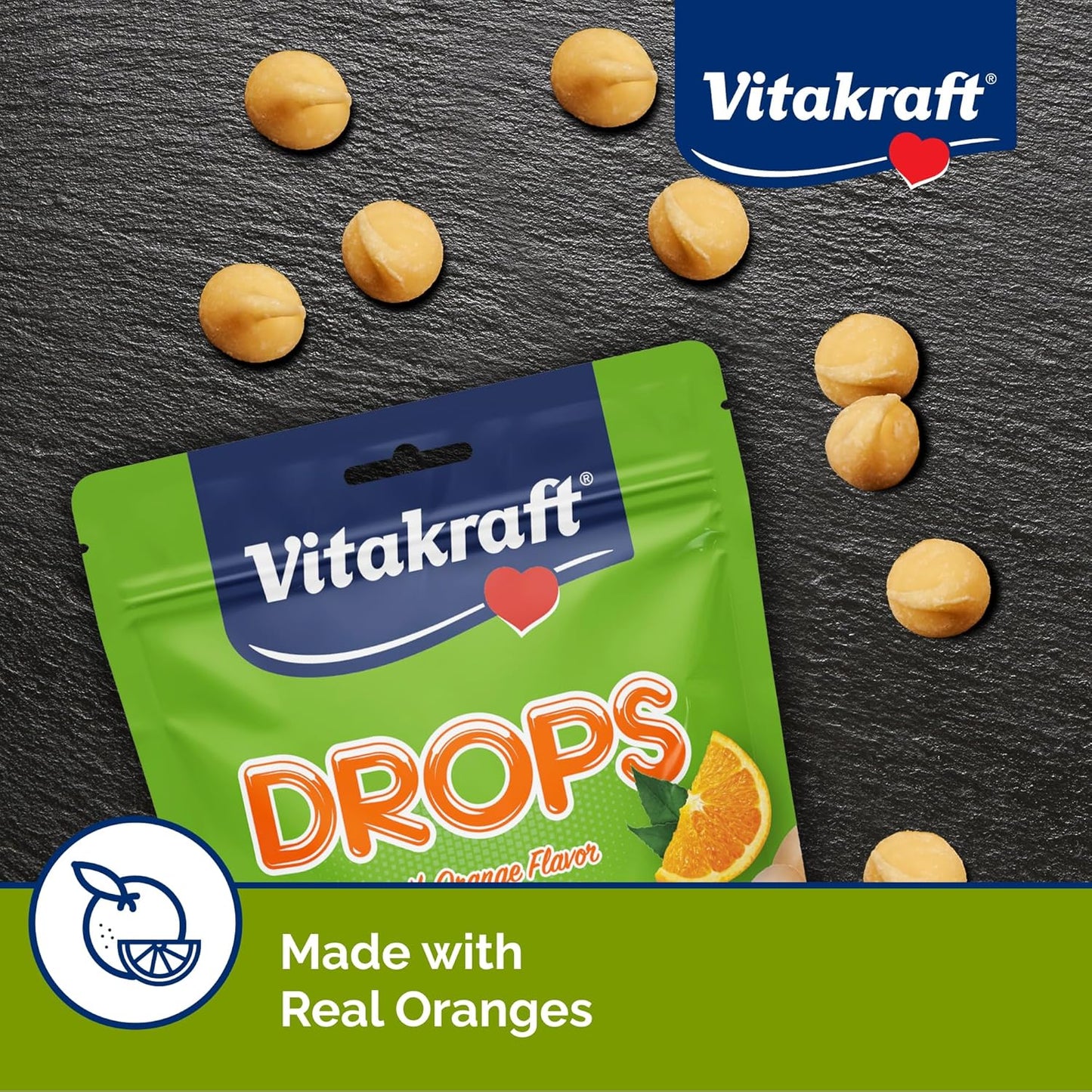 Vitakraft Drops Guinea Pig Treat - Orange - Yogurt Treats for Guinea Pigs Orange 5.3 Ounce (Pack of 1)