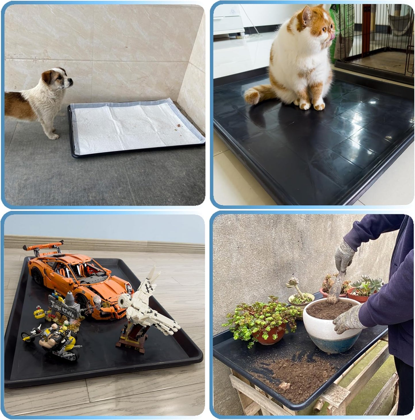 Durable Dog Kennel Tray ChewProof Replacement 41" - Easy Clean Super Composite Pan for Metal Cage - Tough Floor Liner for Pet Kennel Crates