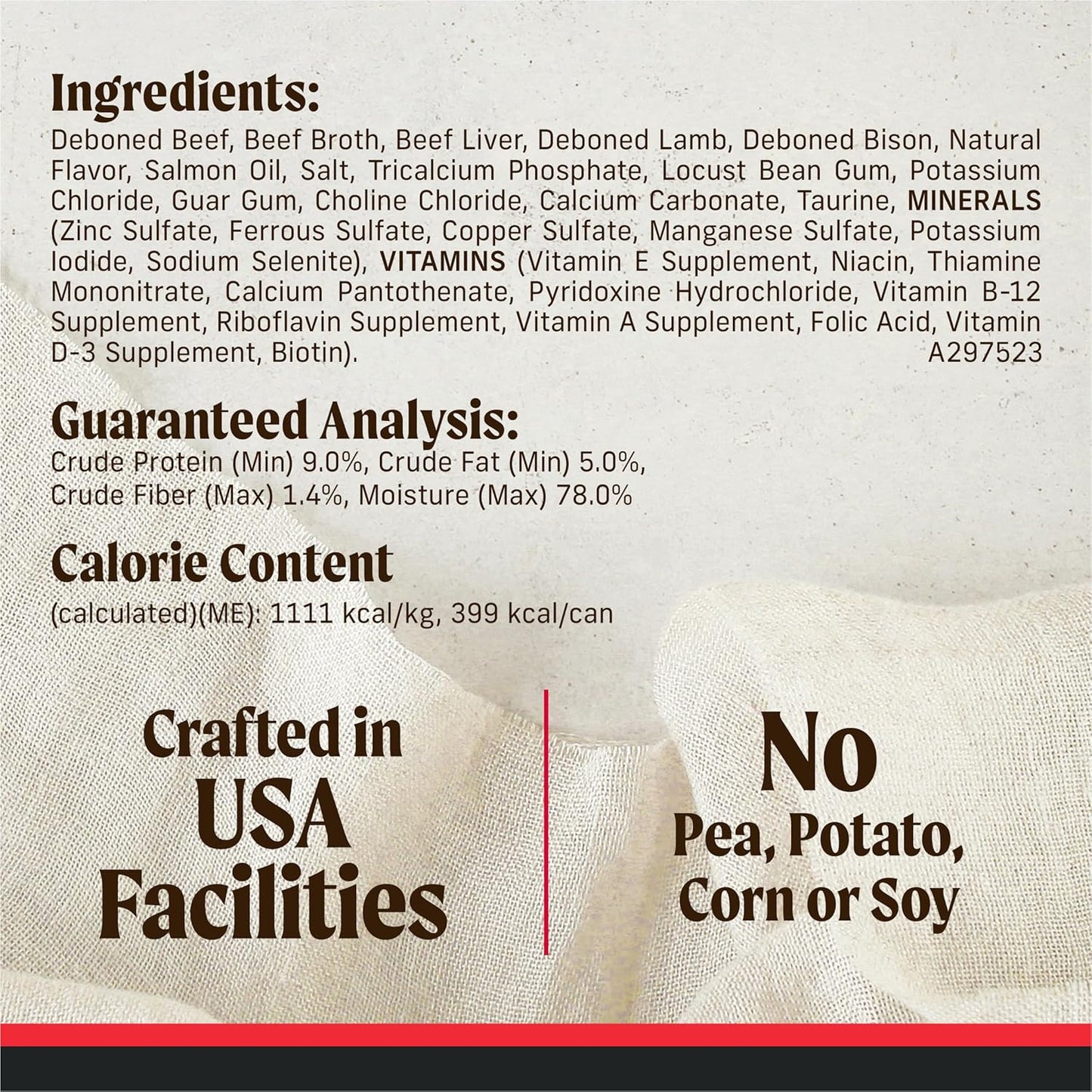 Merrick Grain Free Premium And Natural Canned Dog Food, Soft And Healthy Wet Recipe, Real Beef Lamb And Bison - (Pack of 12) 12.7 oz. Cans