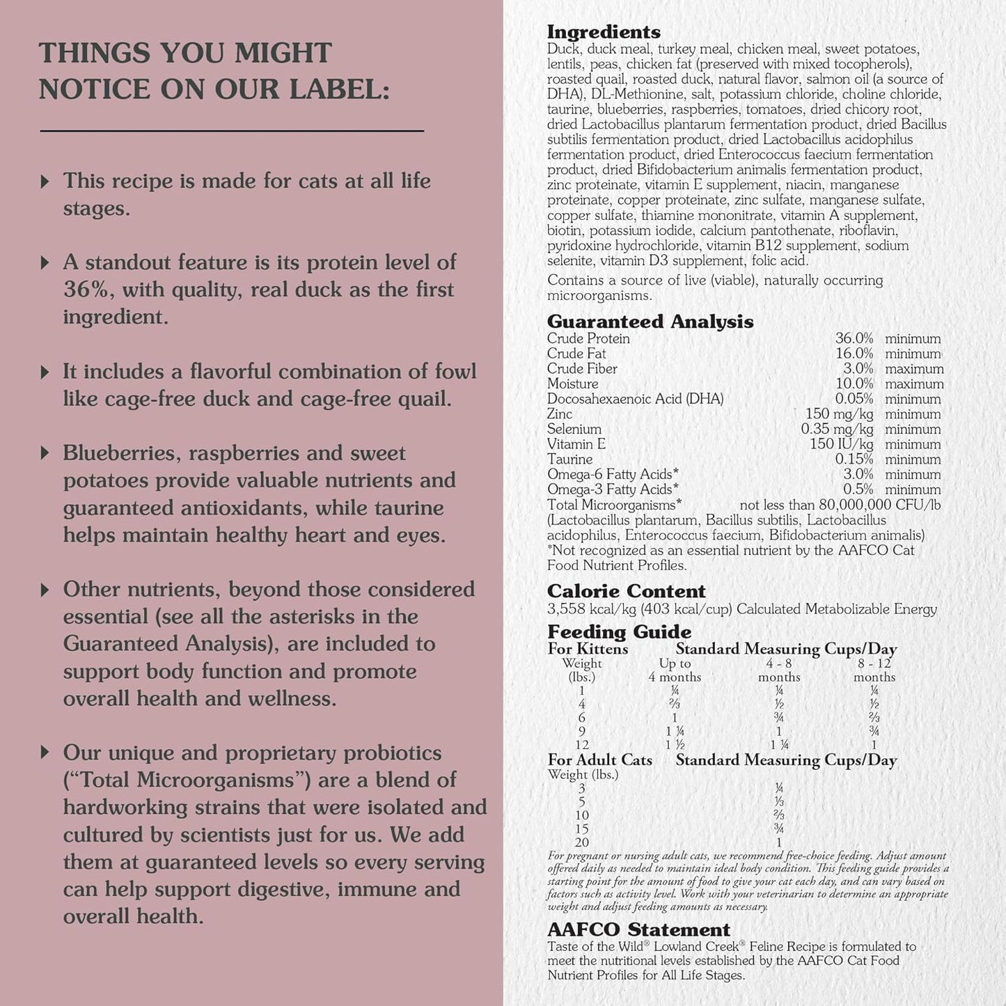 Taste of The Wild High Protein Real Meat Recipes Premium Dry Cat Food with Superfoods and Nutrients Like Probiotics, Vitamins and Antioxidants for Adult Cats and Kittens 5lb (Pack of 1)