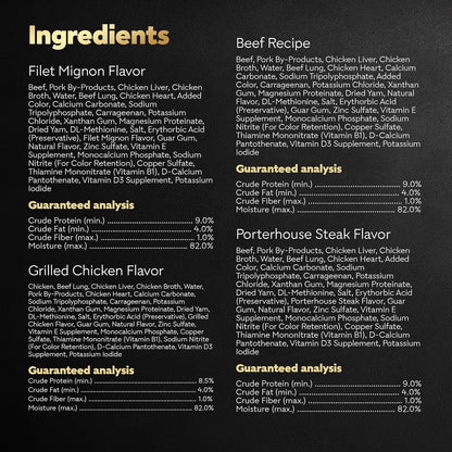 Cesar Wet Dog Food Classic Loaf in Sauce, Breakfast and Dinner with Grilled Steak & Eggs Flavor, and Chicken & Liver Flavor, 3.5 oz. Easy Peel Trays, Variety Pack 24 Count (Pack of 1)