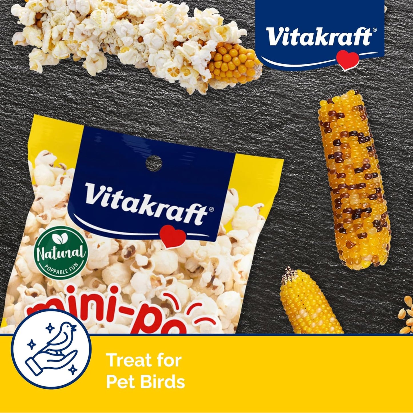 Vitakraft Mini-Pop Corn Cob Bird Treat 6 Ounce (Pack of 1)