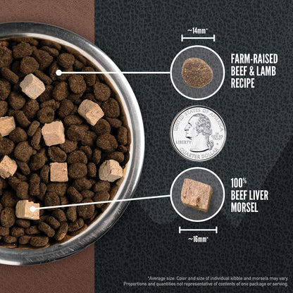 ORIJEN Wild Reserve Dry Dog Food Farm-Raised Beef & Lamb Recipe 20lb Bag