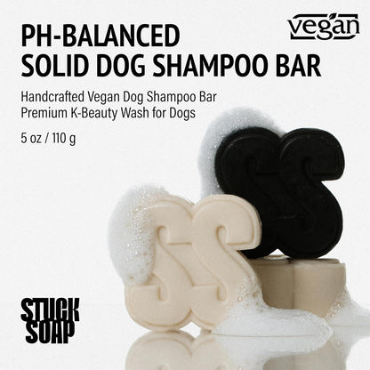Vegan Dog Shampoo Bar Premium K-Beauty Inspired Gentle Dog Shampoo Bar for Sensitive Skin with Green Tea, Camellia Oil & Centella Asiatica, Elegantly Scented (Silent Grove)