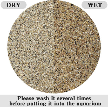 5 lbs Aquarium Sand, 0.6-1.2 mm Aquarium Substrate for Freshwater Fish Tank. Decorative River Rocks Gravel for Fish Tank, Plants Potted, Fire Pits, Candle, Vase and Crafts