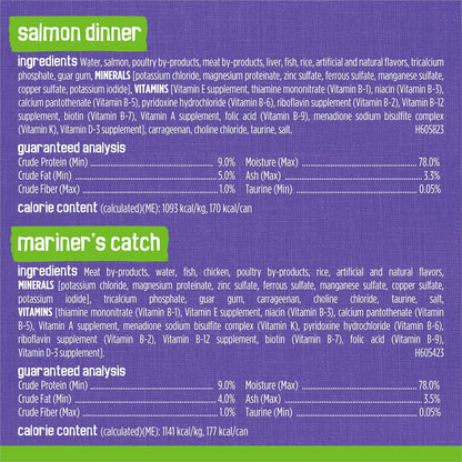 Friskies Purina Pate Wet Cat Food Variety Pack Seafood and Chicken Pate Favorites 40ct VP - (Pack of 80) 5.5 oz. Cans