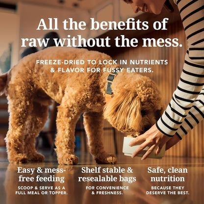 K9 Natural Lamb and Venison Freeze Dried Dog Food, High-Meat and Natural Complete Meal or Meal Toppers for Dogs, Grass-Fed Lamb and Venison from New Zealand, Grain-Free, GMO-Free, 4lb