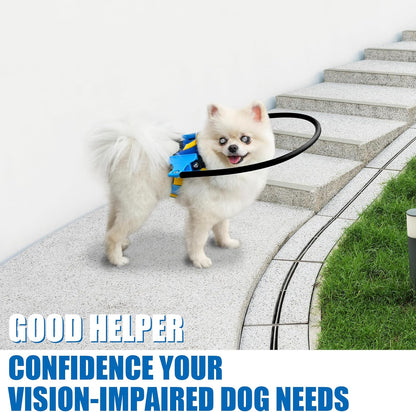 Blind Dog Halo Harness, Protective Halo Dog Collar for Blind Dogs, Confidence Building Harness Guiding Device