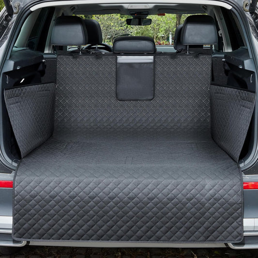 Lekereise SUV Cargo Liner for Dogs - 53.15 * 78.74 inch Waterproof Pet Trunk Cargo Cover Mat for SUVs Sedans Non-Slip Pet Car Seat Protector Universal Fit SUVs Sedans Trunks Vans - Black