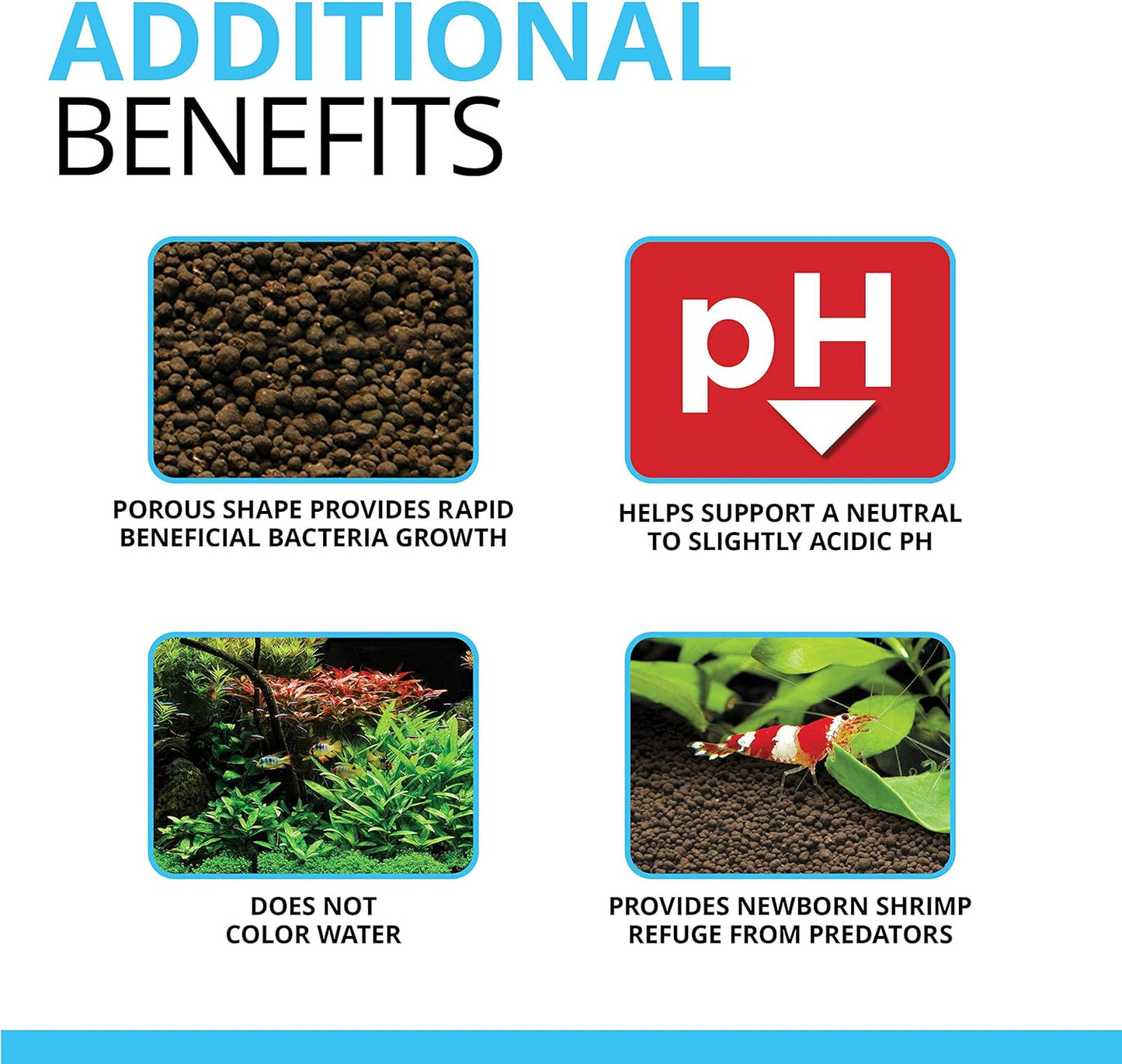 Fluval 12694 Plant and Shrimp Stratum for Freshwater Fish Tanks, 8.8 lbs. – Aquarium Substrate for Strong Plant Growth, Supports Neutral to Slightly Acidic pH