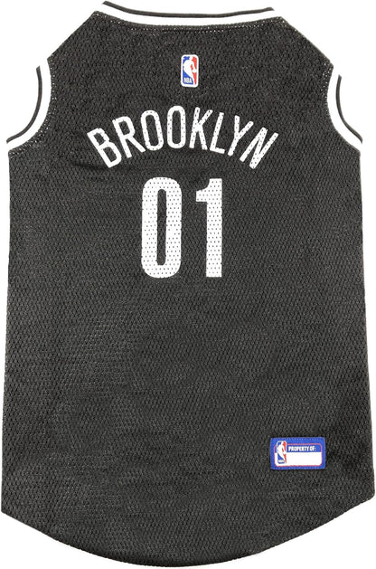 NBA PET Jersey Brooklyn NETS Basketball Dog Jersey, Medium. Best Licensed Basketball Jersey for The Real Four-Legged Fan!