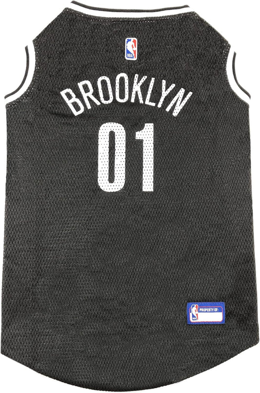 NBA PET Jersey Brooklyn NETS Basketball Dog Jersey, Medium. Best Licensed Basketball Jersey for The Real Four-Legged Fan!