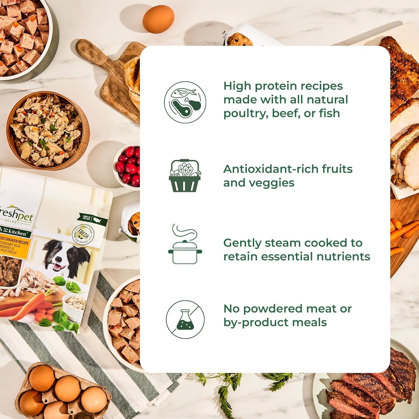 Freshpet Fresh Dog Food, Freshly Roasted Meals, Tender Chicken Recipe, 5.5 lb