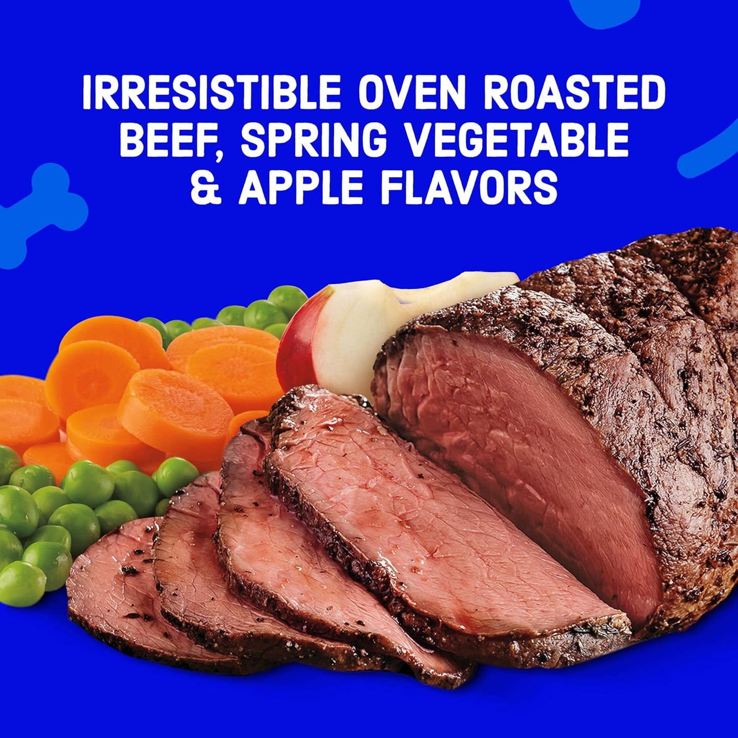 Kibbles 'n Bits Bistro Dry Dog Food, Oven Roasted Beef, Spring Vegetable & Apple Flavors for Adult Dogs, 3.5 lb. Bag (Pack of 4)