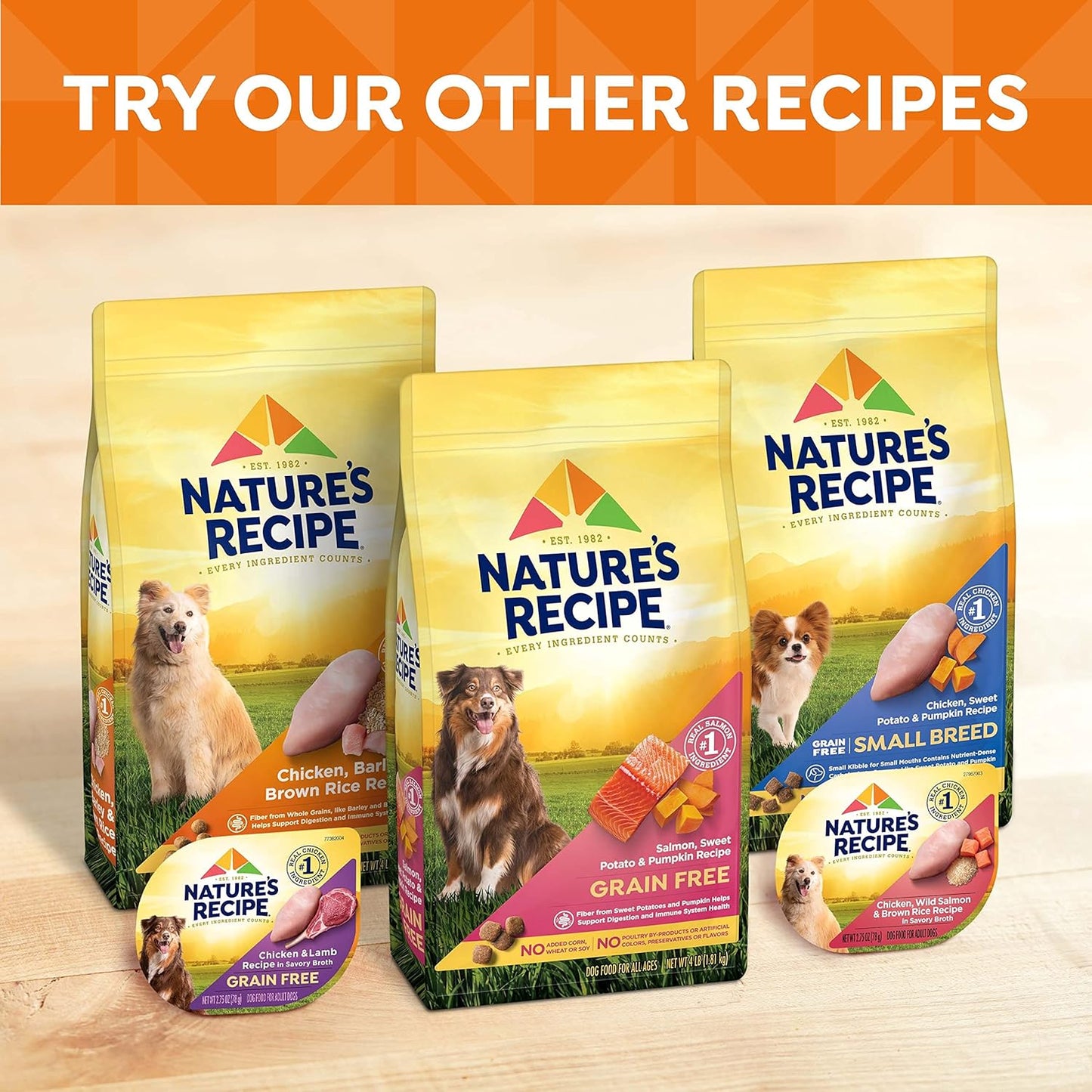 Nature’s Recipe Grain Free Chicken, Sweet Potato & Pumpkin Recipe Dry Dog Food, 24 lb. Bag