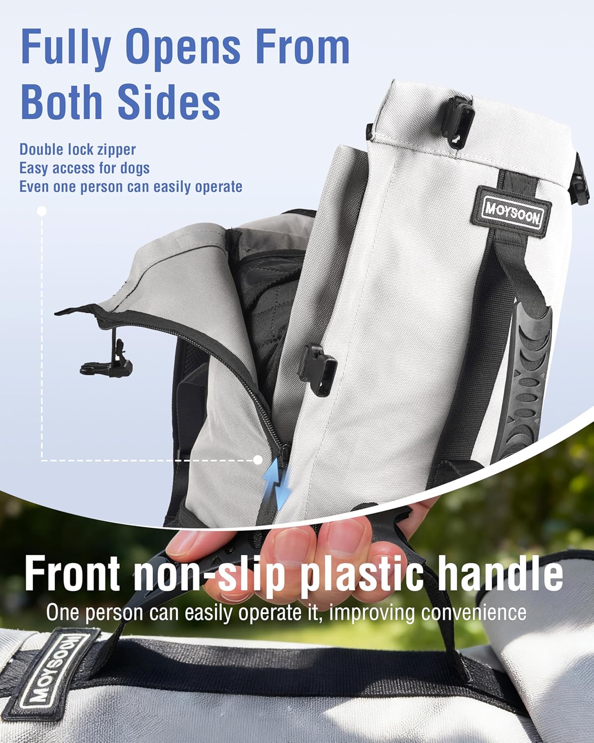 Dog Backpack for Small & Medium Dogs – 4-Layer Safety Pet Carrier with Thick Shoulder Straps, Detachable Waist Bag, Breathable Mesh & Storage Pockets for Travel & Hiking