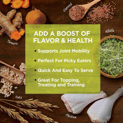 Wellness CORE Natural Grain Free Senior Dry Dog Food, 24 Pound Bag CORE Bowl Boosters Joint Health Dog Food Topper