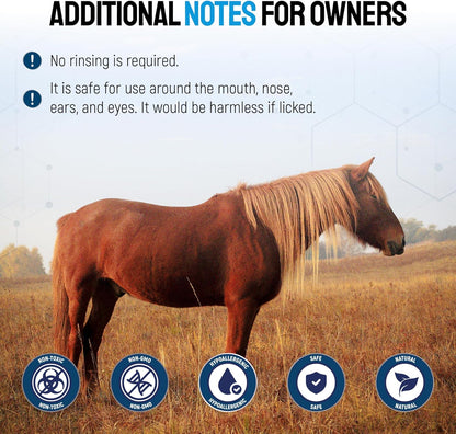 Horse Wound Care Spray with Silver – Wounds, Scratches, Cuts, Abrasions, Itching, Hot Spots, Skin Irritation – First Aid Solution and Breeds – 4 Oz