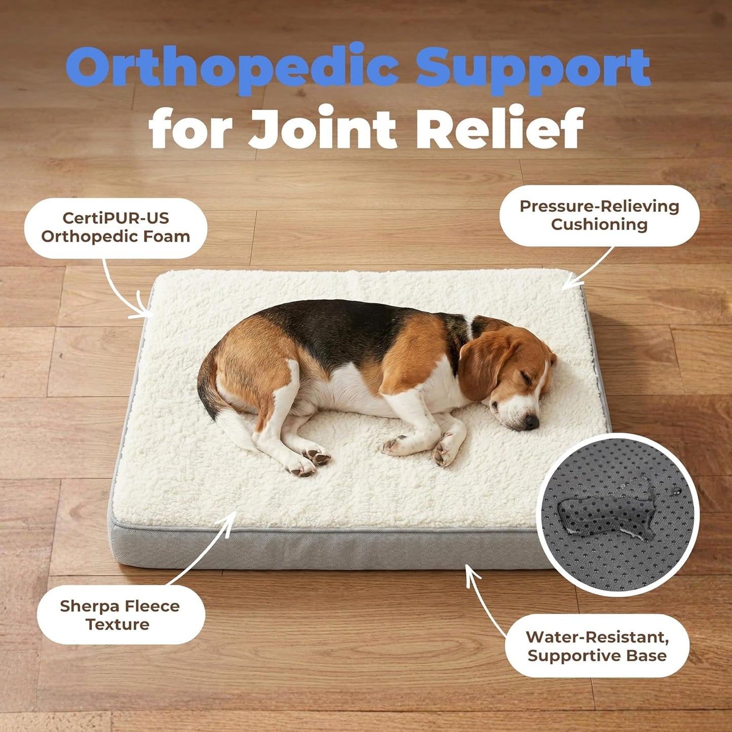 Best Pet Supplies Orthopedic Dog Bed with Memory Foam, Washable Dog Crate Mat for Small, Medium & Large Dogs, Thick Mattress for Crates, Kennels or Floor, Waterproof Pet Bed - Gray, 35 x 22 x 4