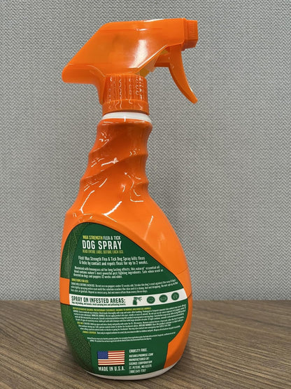 Flick! Natural Flea & Tick Max Strength Spray for Dogs, 16oz (Pack of 3)