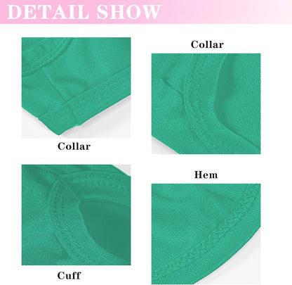 2 Pack Solid Color Dog Shirts - Lightweight, Quick Dry, Breathable Pet T-Shirts for Small to Large Dogs - Stretchy, Durable, Ideal for All Seasons and Holidays.Pink Green S