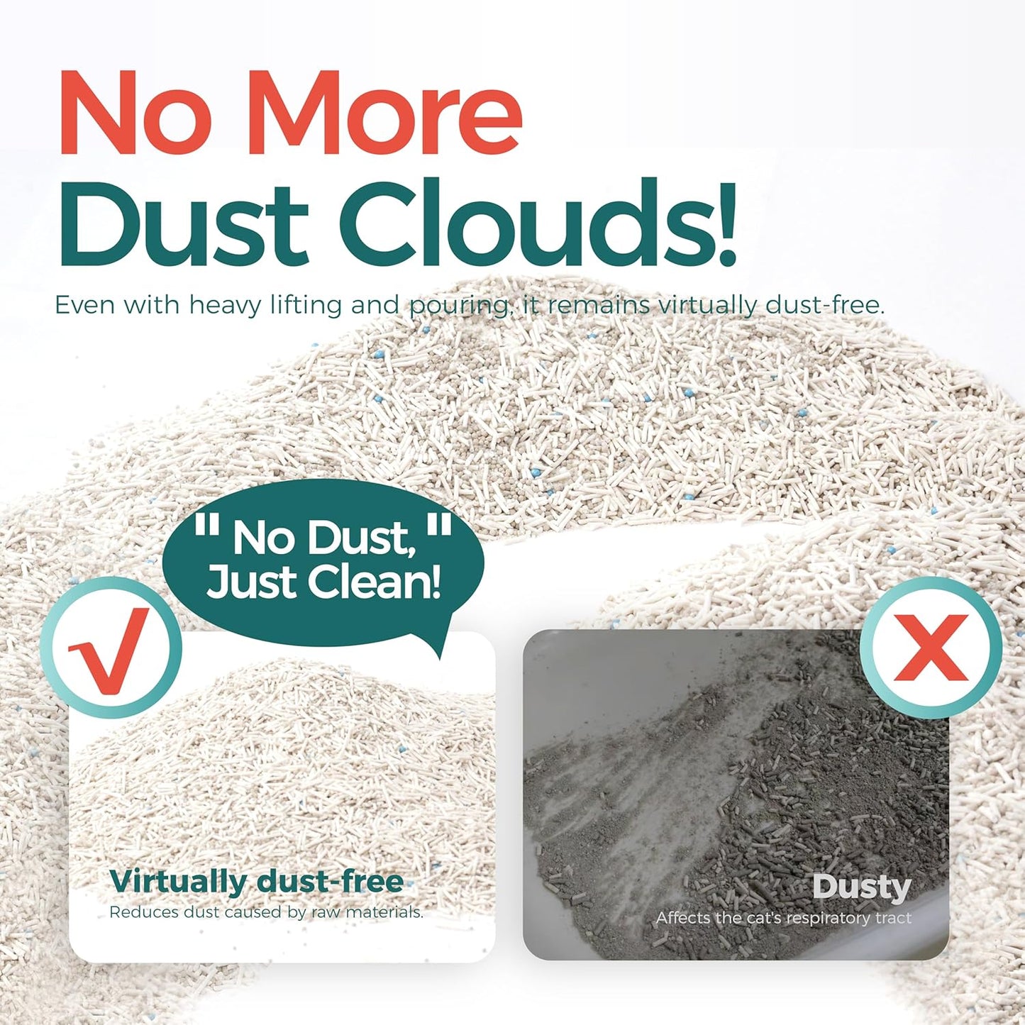 Tofu Cat Litter,Natural Odor Control Dust-Free Clumping Litter(5.5lb×3bags)