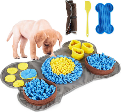 Hertzko Snuffle Mat for Dogs & Cats – Includes Lick Mat & Spatula – Dog Snuffle Toy, Puppy Enrichment Mat, Slow Feeder, Treat Dispenser, Boredom Relief, Pet Anxiety Aid