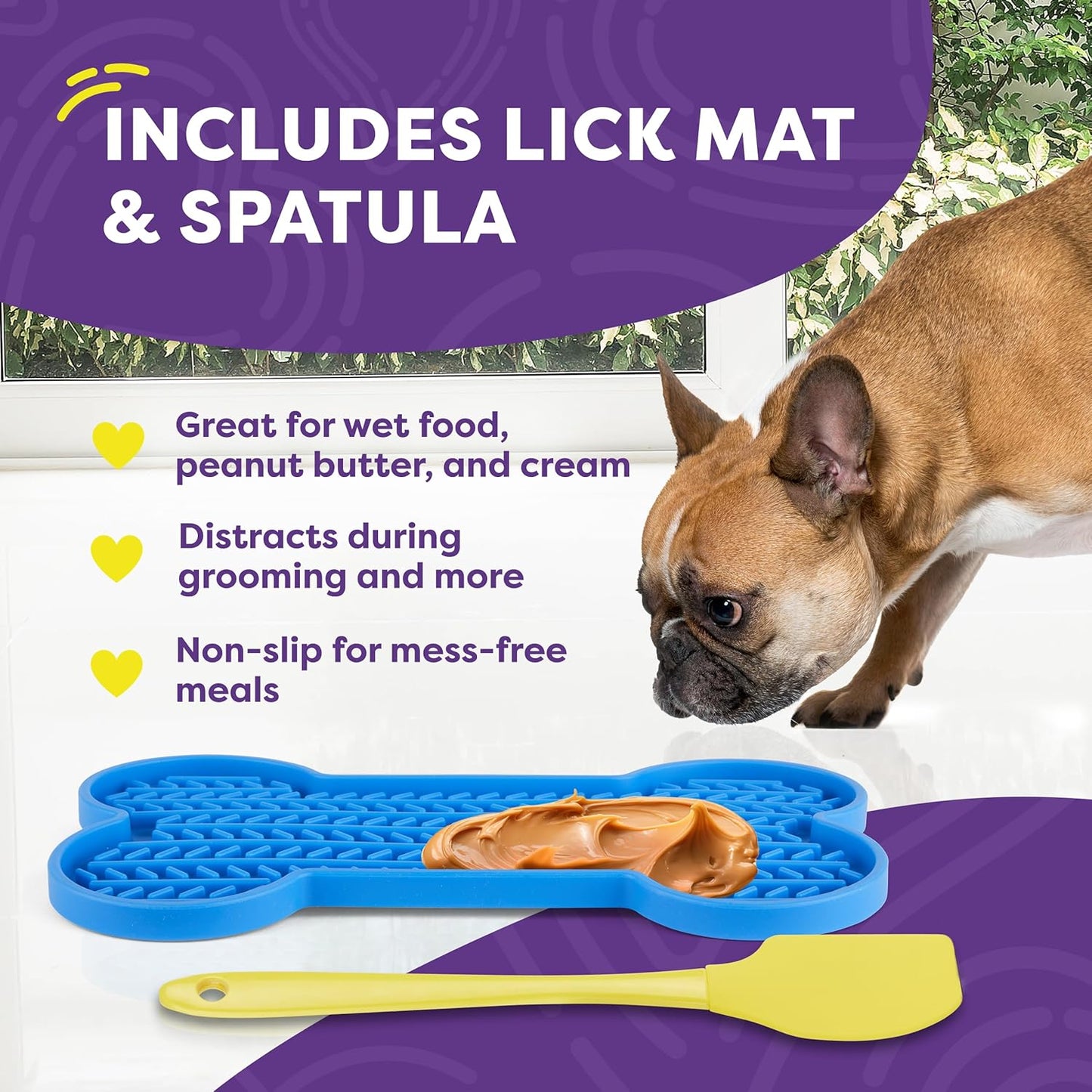 Hertzko Snuffle Mat for Dogs & Cats – Includes Lick Mat & Spatula – Dog Snuffle Toy, Puppy Enrichment Mat, Slow Feeder, Treat Dispenser, Boredom Relief, Pet Anxiety Aid