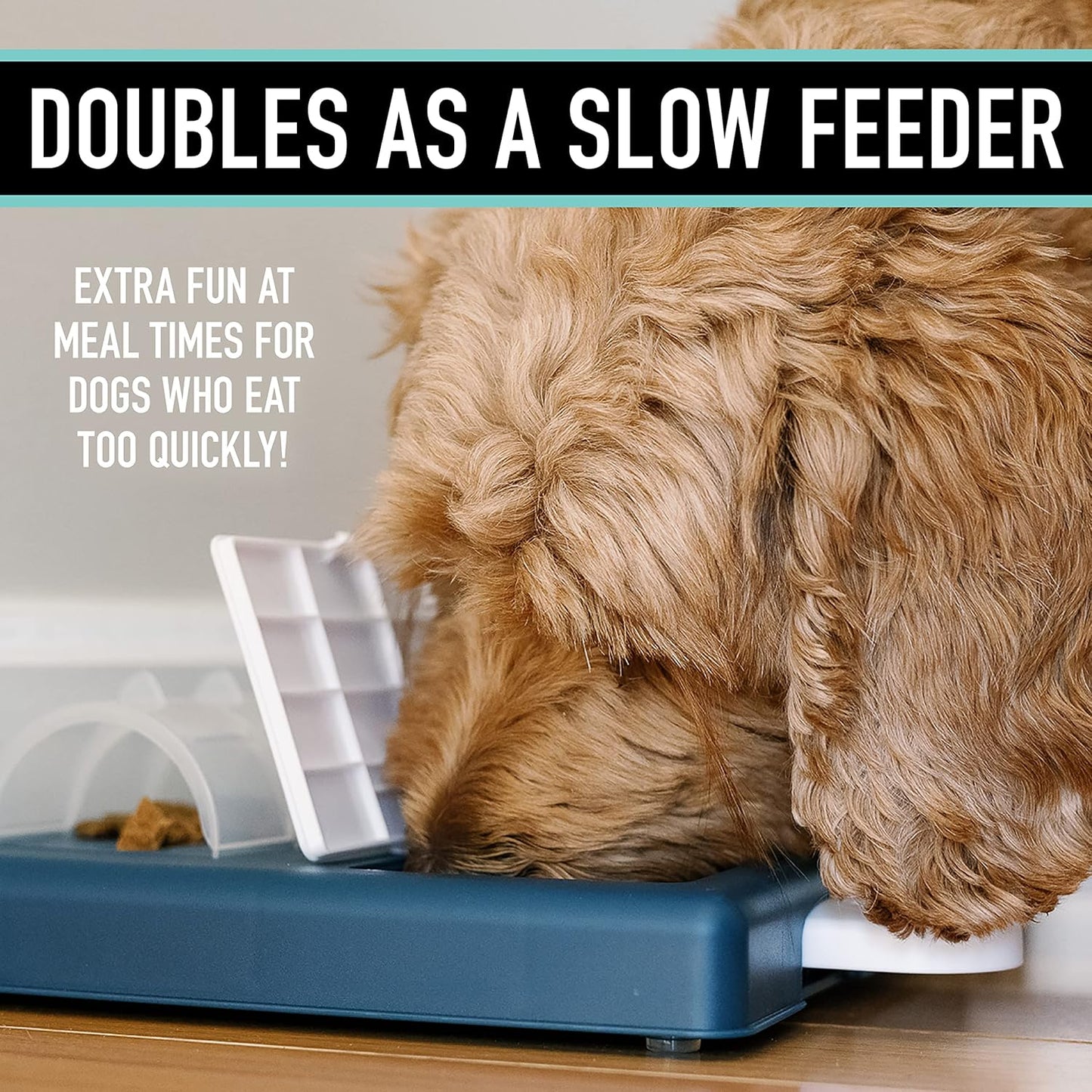 Franklin Pet Supply Co. Interactive Dog Toy + Puzzle Feeder - Dog Food + Treat Puzzle Game Set for Small, Medium + Large Dogs - Enrichment Training Toy + Slow Feeder for All Dogs