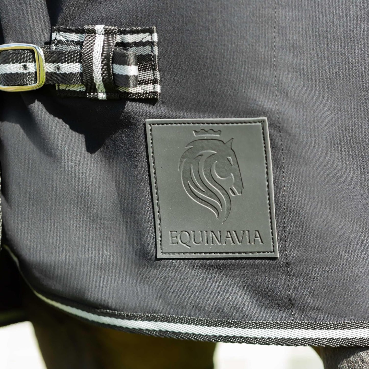 Equinavia Fryd 100% Cotton Stable Blanket for Horses | No Fill - Black - 74 in
