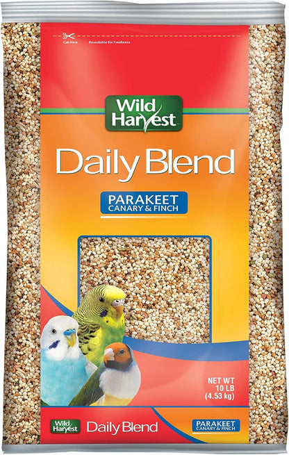 Wild Harvest Daily Blend Nutrition Diet For Parakeet, Canary And Finch 10 Pounds