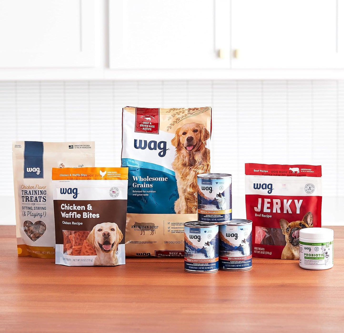 Amazon Brand - Wag Probiotic Supplement Daily Chews for Dogs, Supports Digestion and Gut Health, Natural Duck Flavor, 90 count