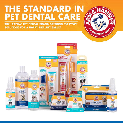 Arm & Hammer for Pets Combo Pack Dental Tartar Control Water Additive and Fresh Breath Vanilla Ginger Enzymatic Toothpaste | Includes 16 Oz Water Additive and 2.5 oz Dog Toothpaste