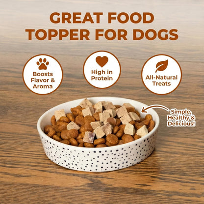 Fieldcrest Farms Duck Liver Toppers – Freeze-Dried Raw Single Ingredient Dog Food Topper, High Protein, All-Natural & Grain-Free, 12 oz.