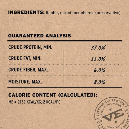 Vital Essentials Rabbit Bites Cat Treats, 0.9 oz | Freeze-Dried Raw | Single Protein | Grain Free, Gluten Free, Filler Free