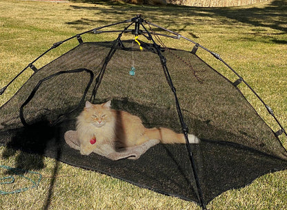 Outdoor Cat Tent for Outside Cat Enclosures Outdoor Pop Up Pet Playpen Playhouse (Play Tents for Small Animals) - Outside Habitat