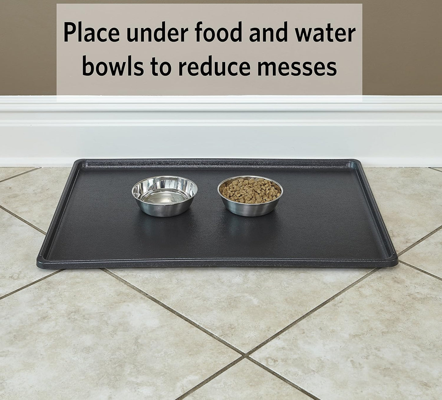 MidWest Homes for Pets Replacement Pan for 42-inch Dog Crates, Fits All Midwest and New World 42-inch Pet Cages, Multiple Uses, Plastic, Black, 9PAN