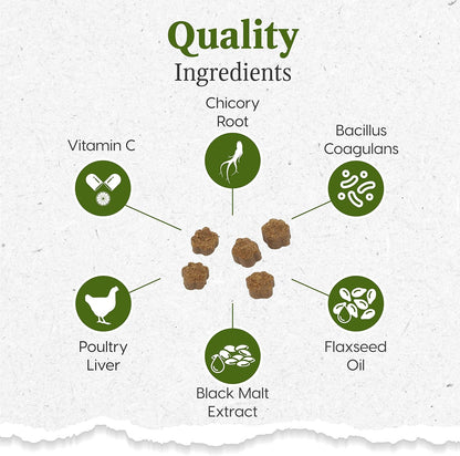 ARK Naturals Gentle Digest Soft Chews, Vet Recommended Dog and Cat Prebiotics and Probiotics, Digestive and Immune System Support, 2 Pack