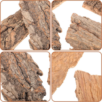 4pcs Cork Bark for Reptiles, Climbing Bark for Reptiles, Terrarium Decorations, Turtle Platform, Natural Wood