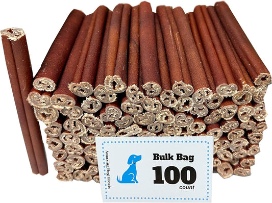 Amazing Dog Treats - 6 Inch Bulk Collagen Sticks for Dogs - (100 Count) - Collagen Sticks for Dogs - No Hide Dog Bones
