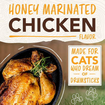 TropiClean Enticers Cat Teeth Cleaning Treat Gel | Honey Chicken Flavored Cat Toothpaste Alternative | 2 oz