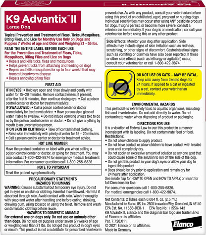 Bundle of K9 Advantix II Large Dog | 2-Mo Supply + Pet Protect Skin Health Soft Chews for Dogs, 60 Count