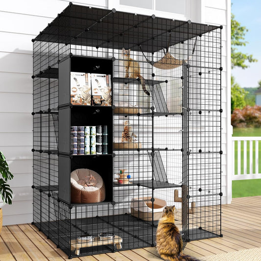 DWVO 5 Tier Large Cat Cage Indoor: DIY Outdoor Enclosures