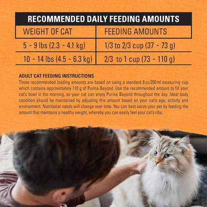 Purina Beyond Grain Free White Meat Chicken and Egg Recipe Natural Cat Food High Protein Cat Food Dry Formula - 3 lb. Bag